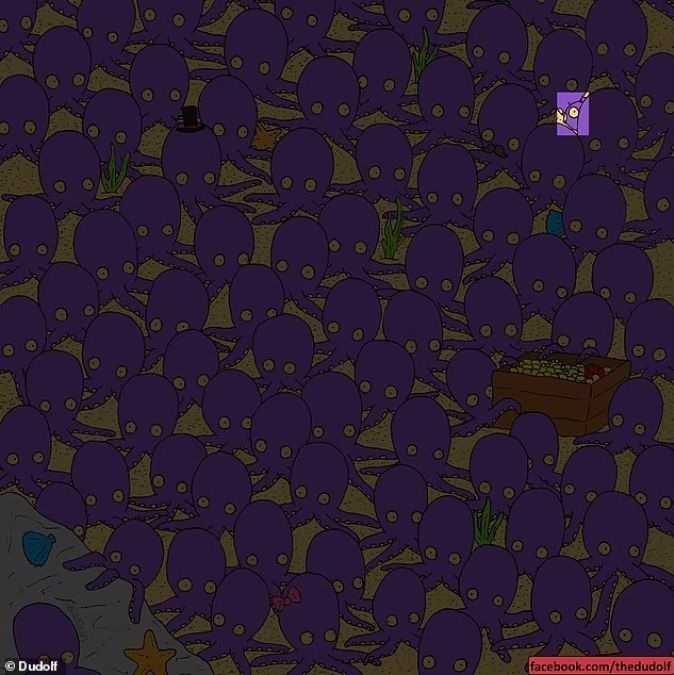 Zagonetka za genije: rijetki će pronaći ribu među hobotnicama u 45 sekundi Zagonetka za genije: rijetki će pronaći ribu među hobotnicama u 45 sekundi