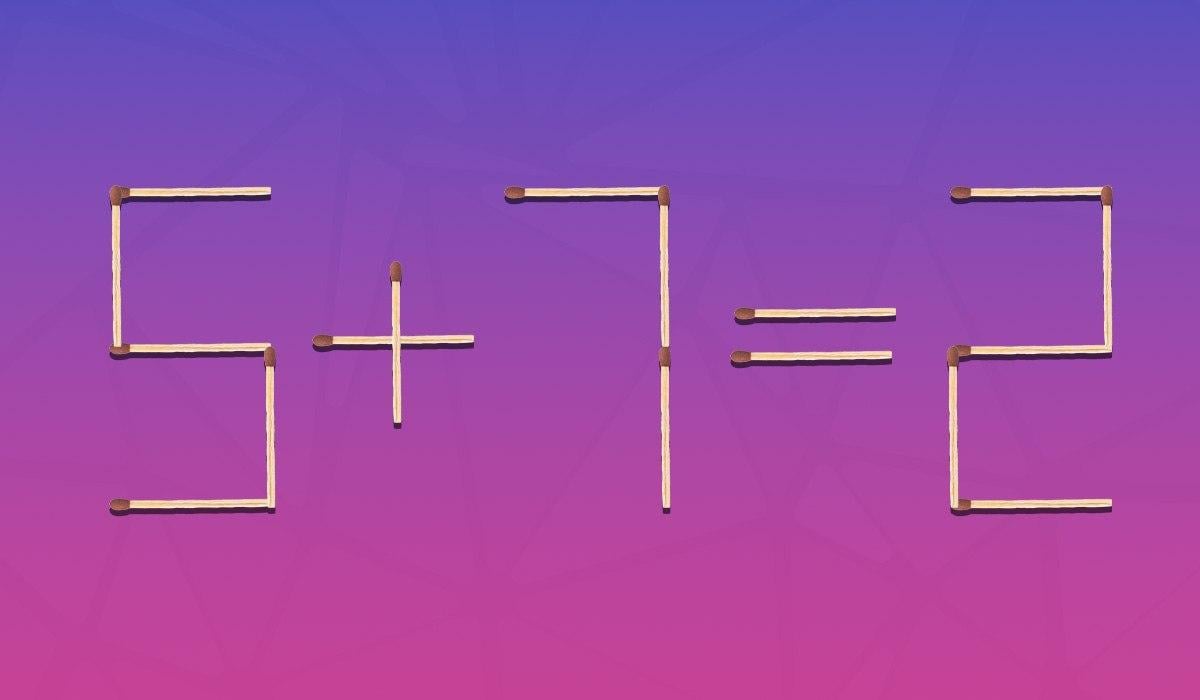 Trebate presložiti jednu šibicu i jednakost će postati točna: test inteligencije Trebate presložiti jednu šibicu i jednakost će postati točna: test inteligencije