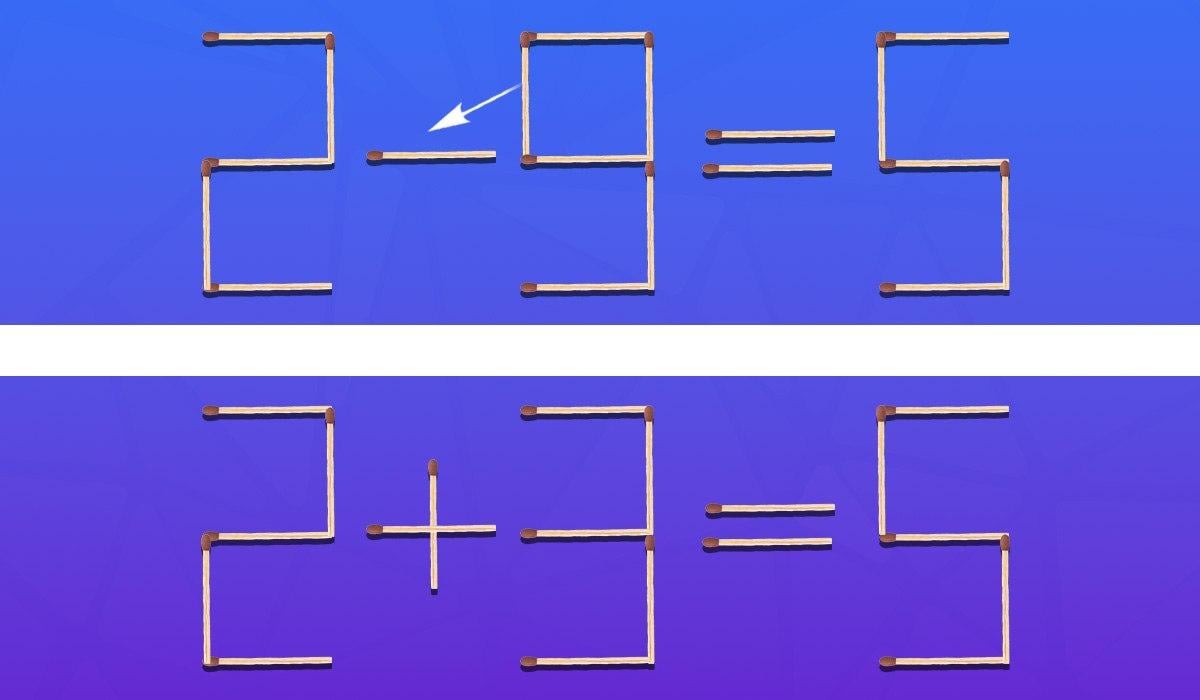 Koju šibicu treba pomaknuti da bi jednakost bila točna: brzi IQ test Koju šibicu treba pomaknuti da bi jednakost bila točna: brzi IQ test