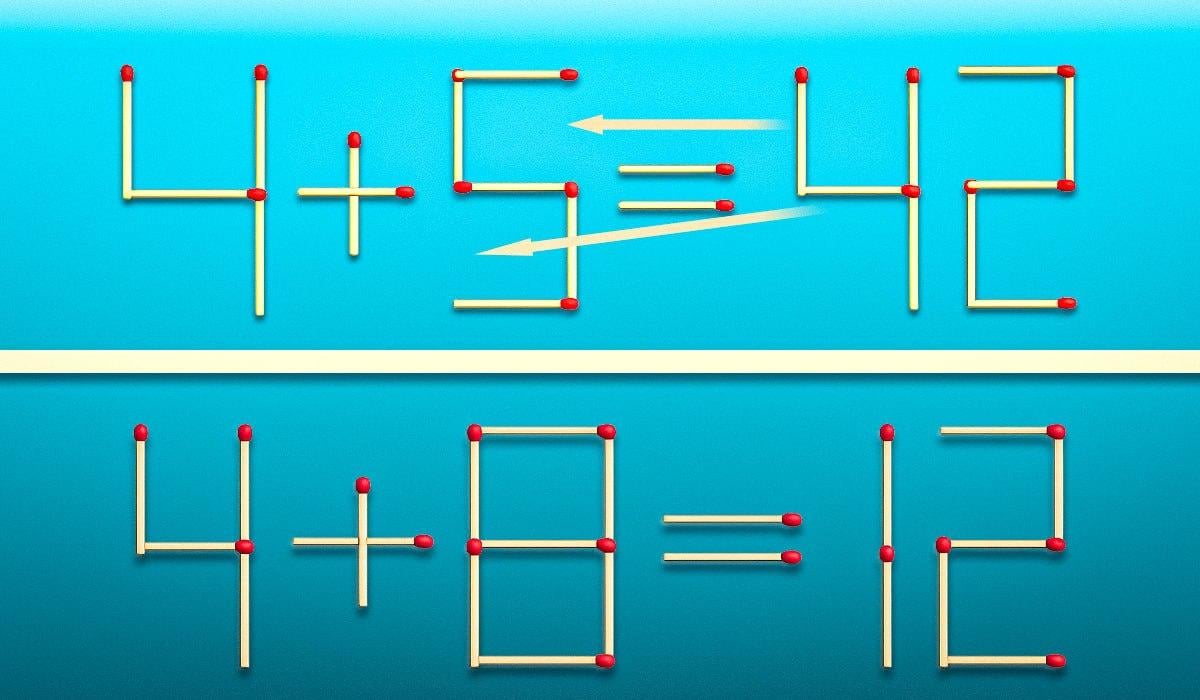 Morate povući 2 šibice i jednakost će postati točna: brzi IQ test