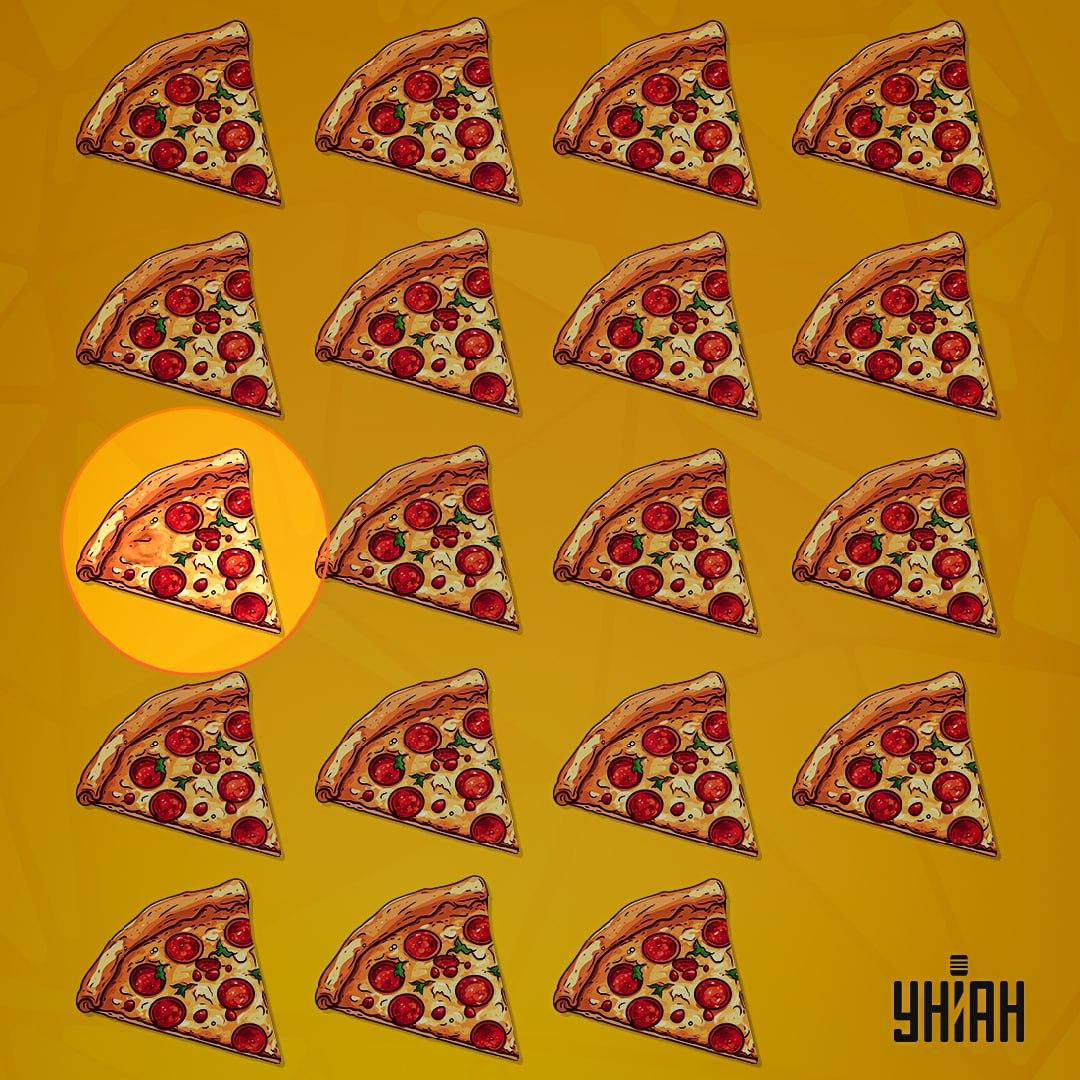 Desna pizza skrivena je lijevo / Moje kolaž Desna pizza skrivena je lijevo / Moje kolaž