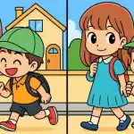 IQ test: pronađite 3 razlike na slici dječaka i djevojčice