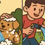 IQ test: pronađite 3 razlike na slici dječaka i psa