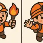 IQ test: pronađite 3 razlike na slici dječaka s bakljom