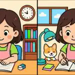 IQ test: pronađite 3 razlike na slici učenika s bilježnicom za 51 sekundu IQ test: pronađite 3 razlike na slici učenika s bilježnicom