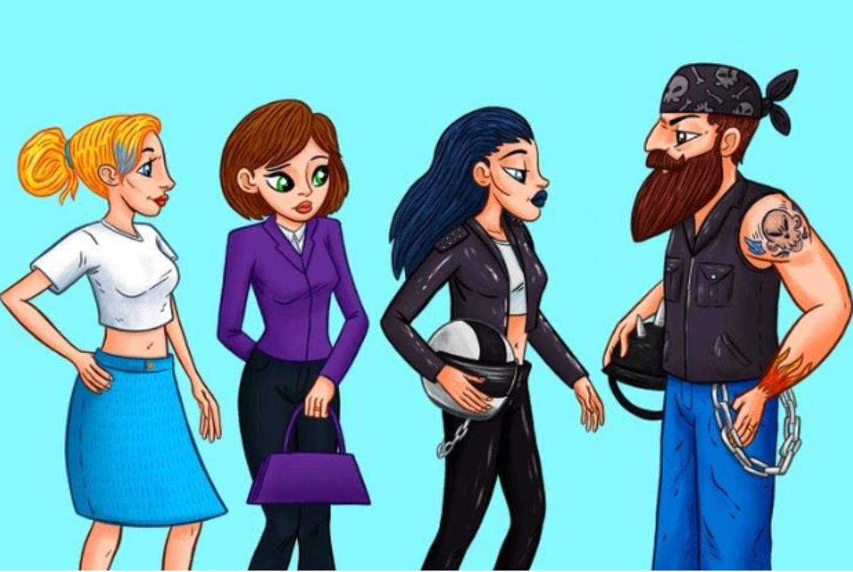 Pronađite biciklistovu ženu u 7 sekundi / crtež Bright Side